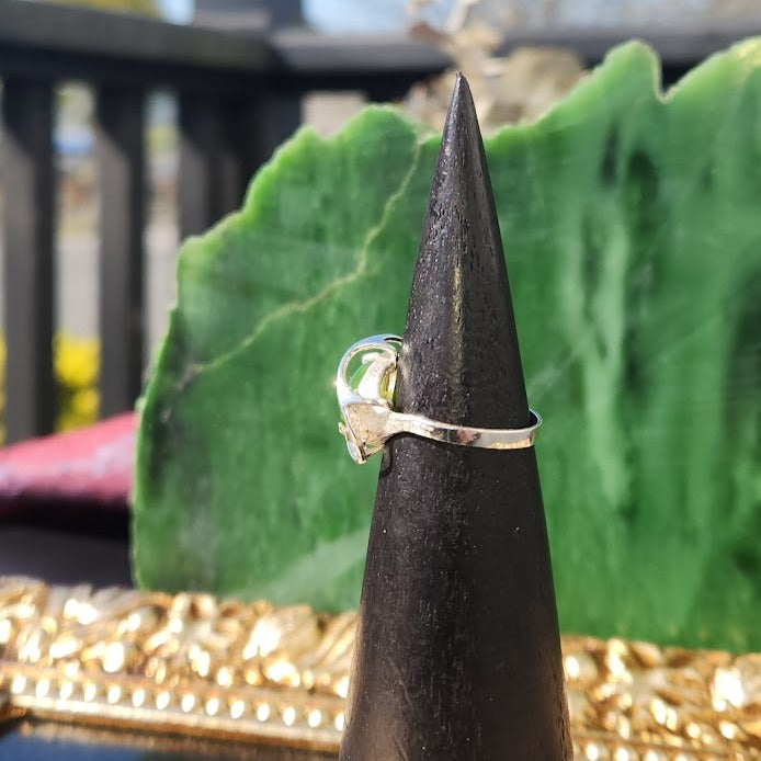 Silver Jade Ring - 