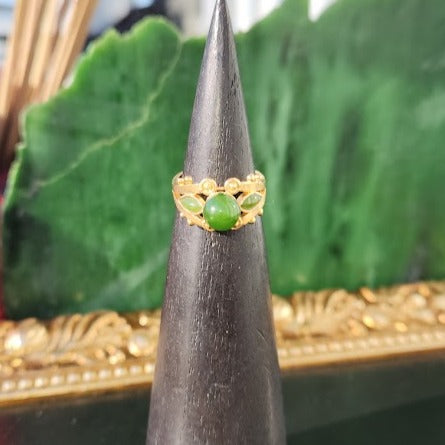 Vintage Jade "Mask" Ring -