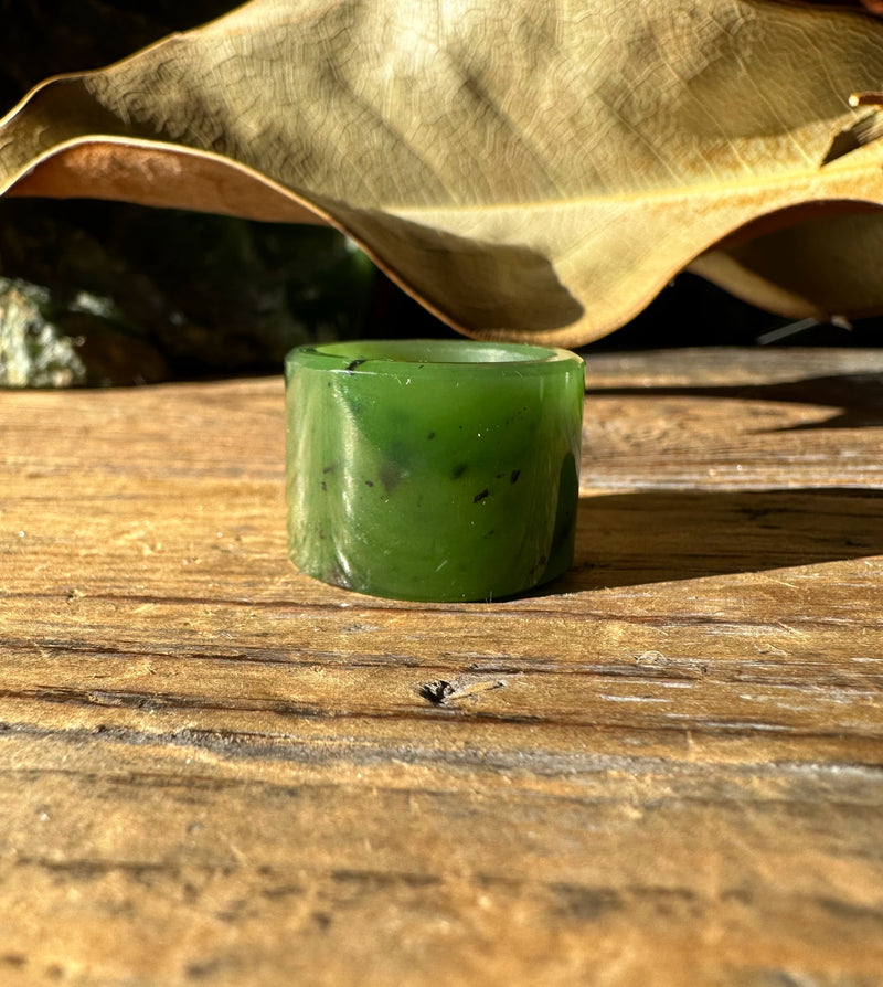 Canadian Jade Wide Ring, Size 7*