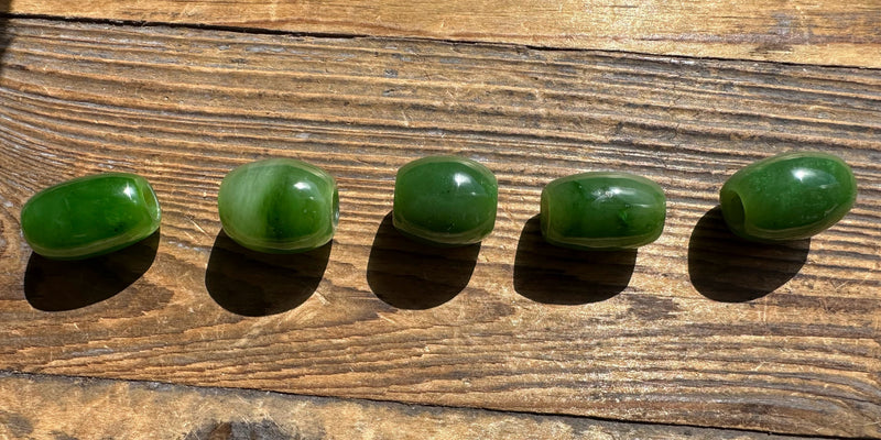 High Quality Jade Barrel Bead, Assorted Sizes