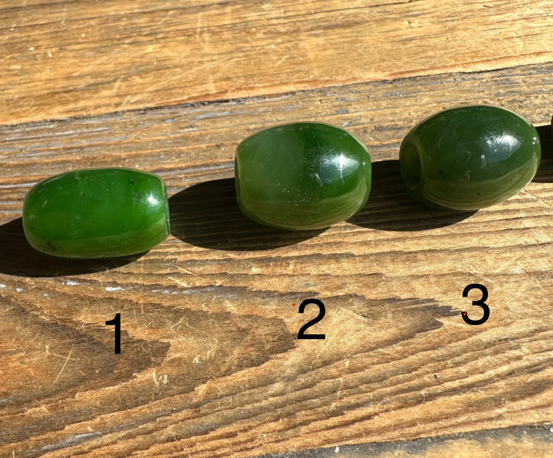 High Quality Jade Barrel Bead, Assorted Sizes