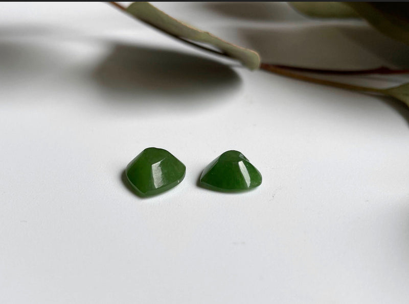 A+ Canadian Jade Heart Cabochon 10x10x5mm- Sold Individually