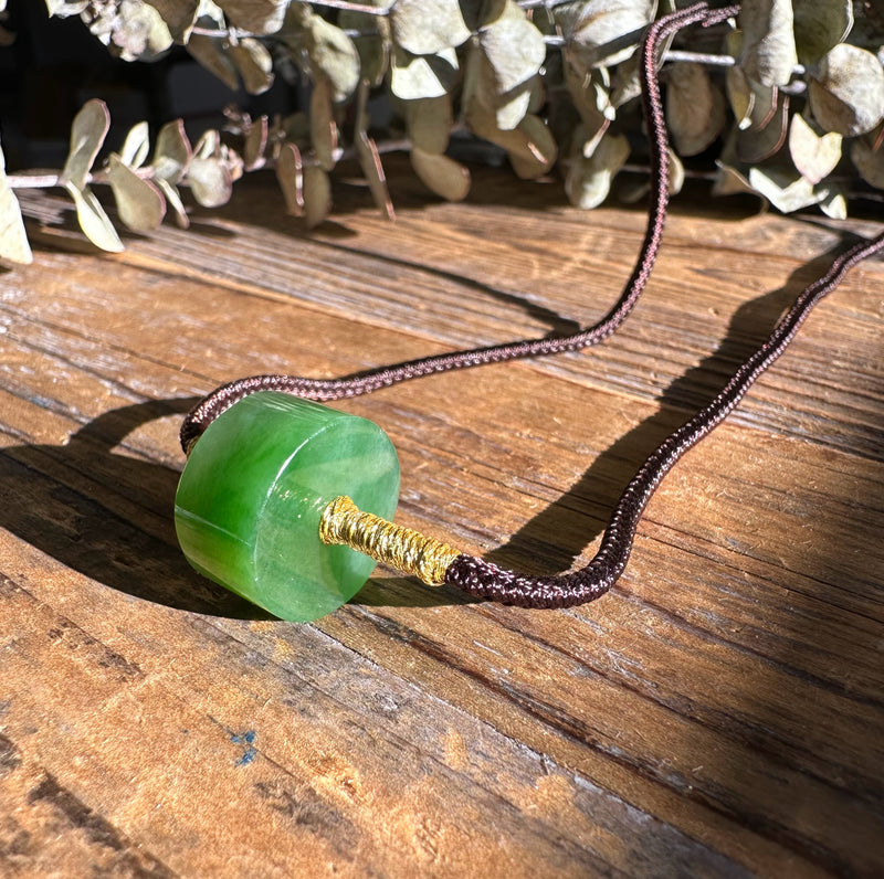 A+ Siberian Jade Bead Necklace, 16.5mm