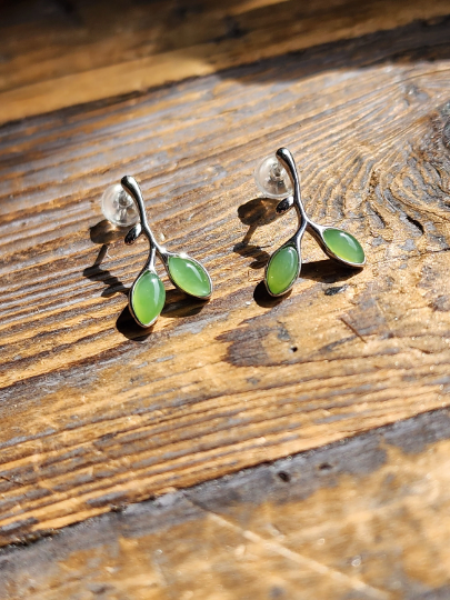 Jade Branch Earrings