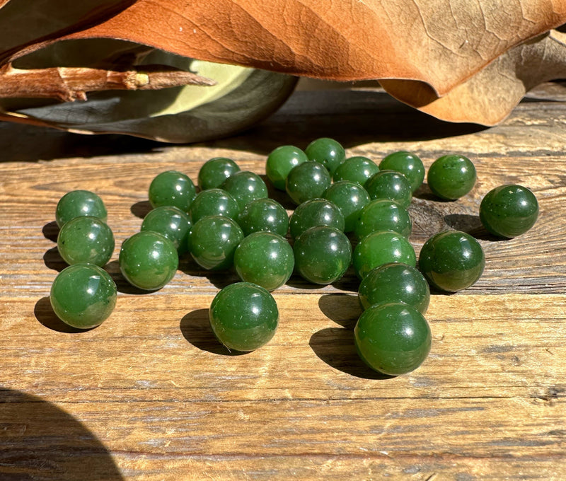 A Grade Canadian Jade Undrilled 11mm Beads/Marbles