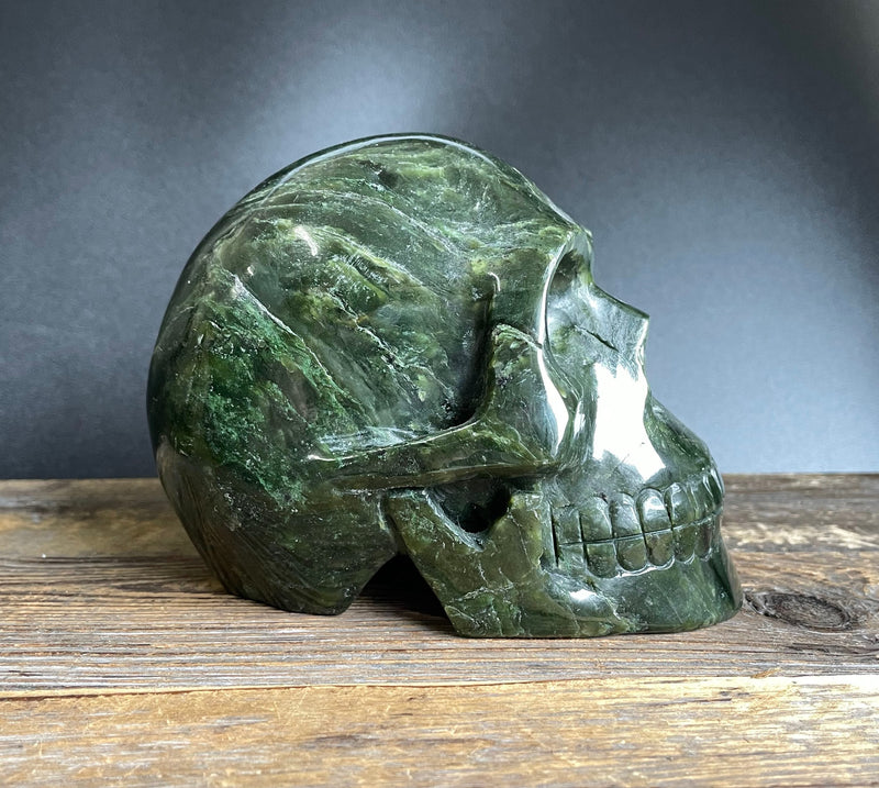 5" Canadian Jade Skull