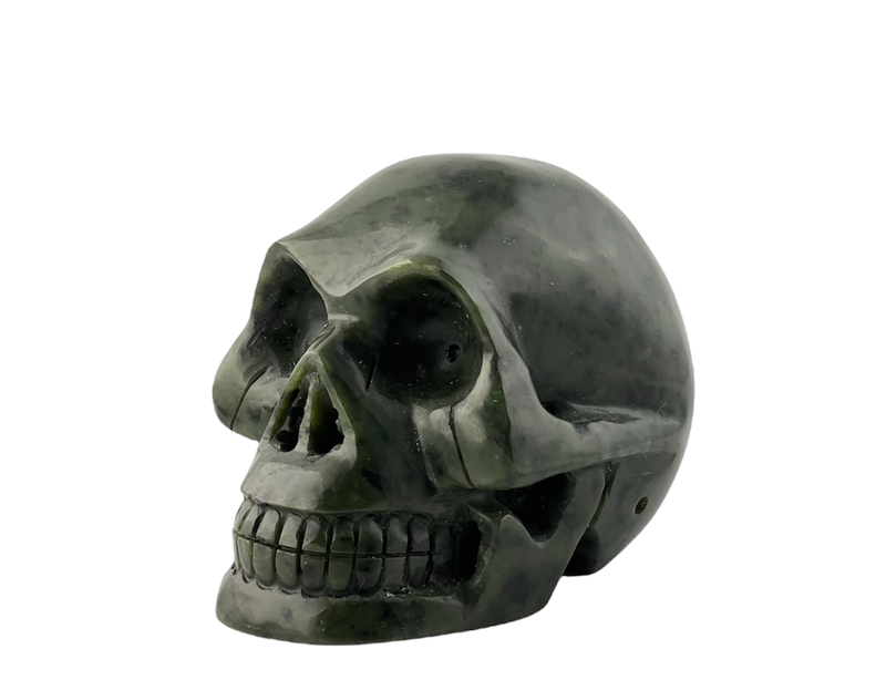 4" Jade Skull, River Jade