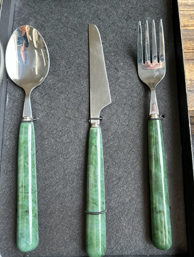 Canadian Jade Cutlery Set of 3