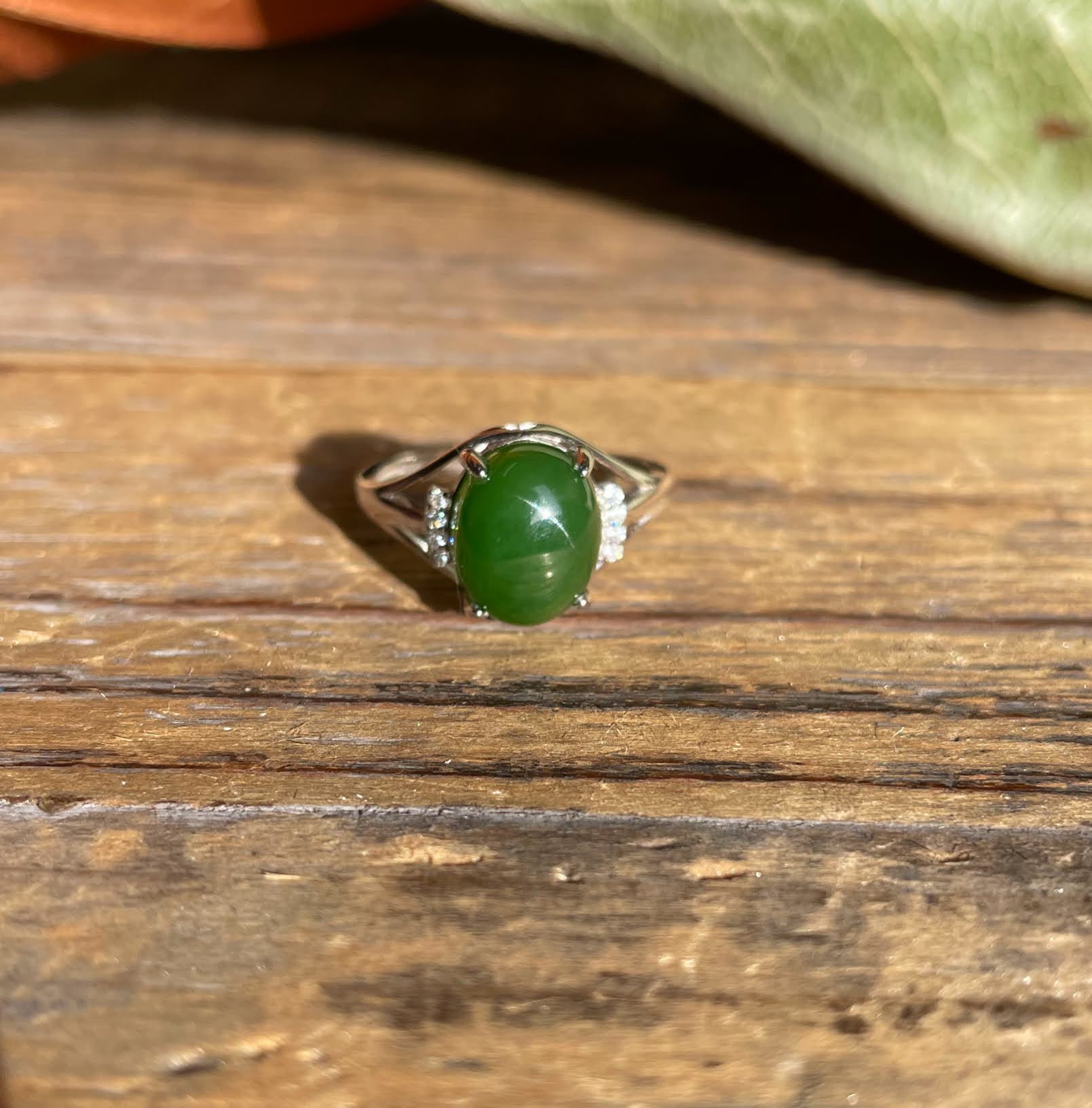 AA Jade Ring, Set in Sterling Silver Jade Mine