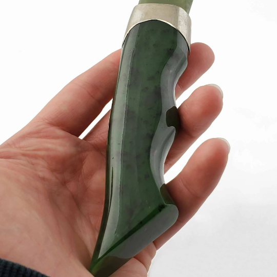 Siberian Nephrite Jade Knife, 10 inches