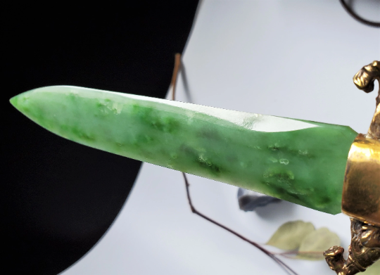 Siberian Nephrite Jade Knife, 10.25 inches
