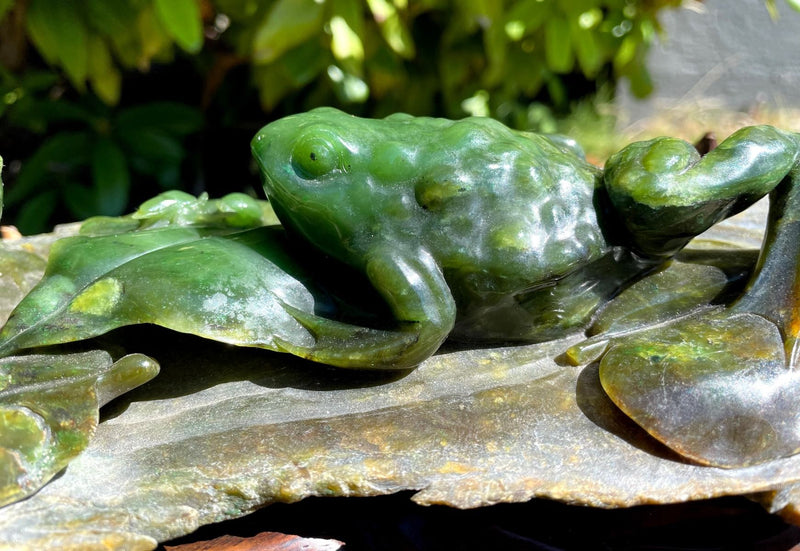 Jade Toad Sculpture - 12.5"*