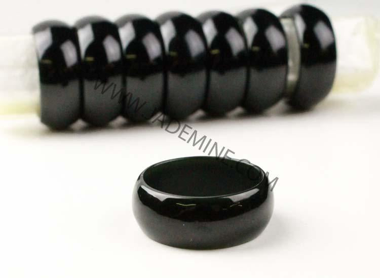 Black Jade Band Ring