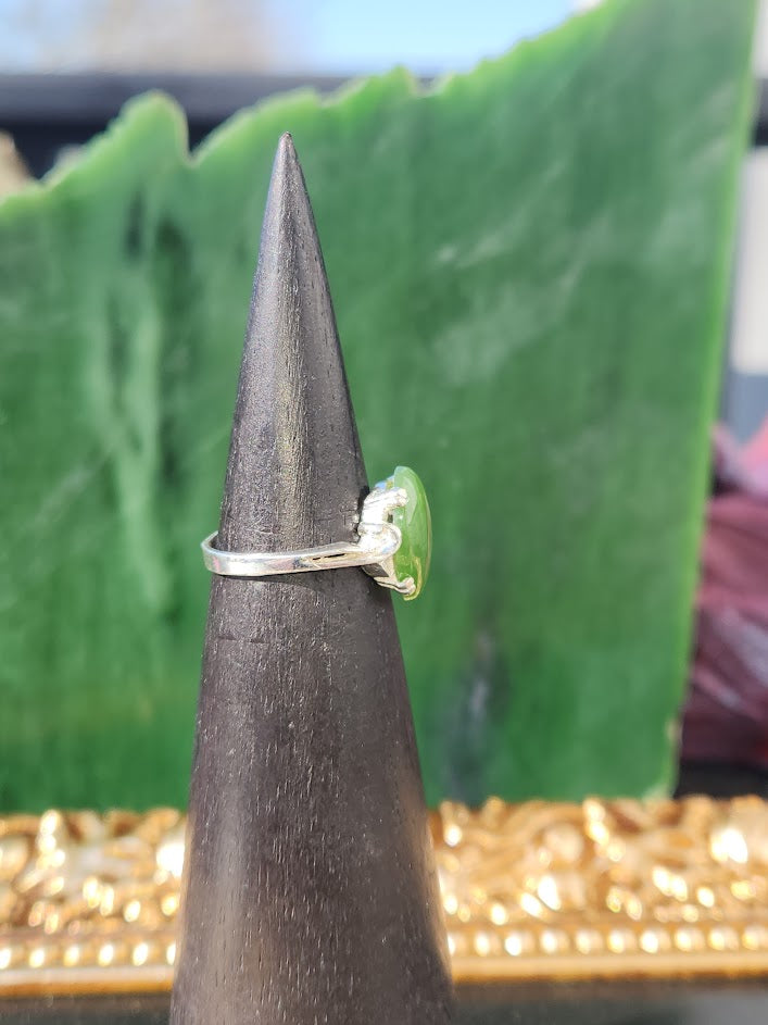 Silver Jade Ring- 