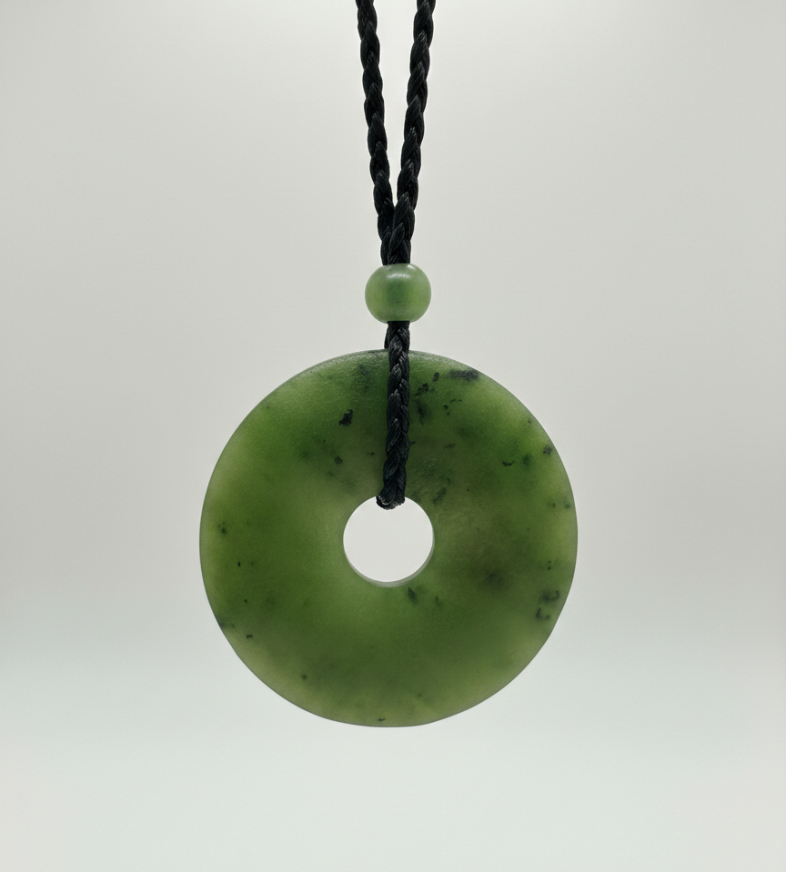Canadian Jade Textured PI Pendant - 35MM – Jade Mine