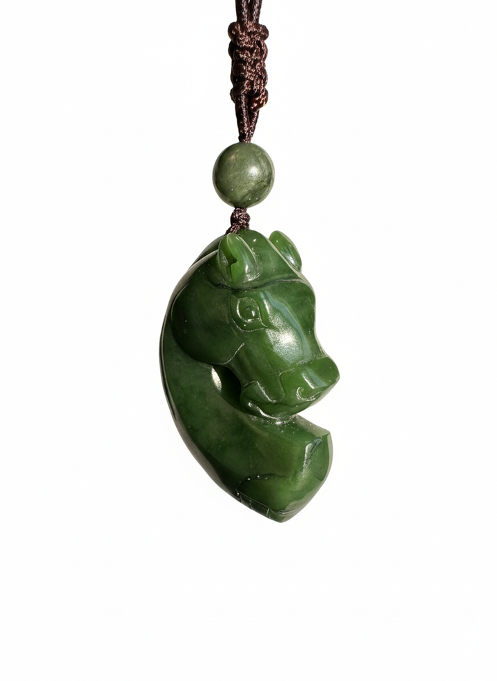 Canadian Jade Horse Pendant, 2.1
