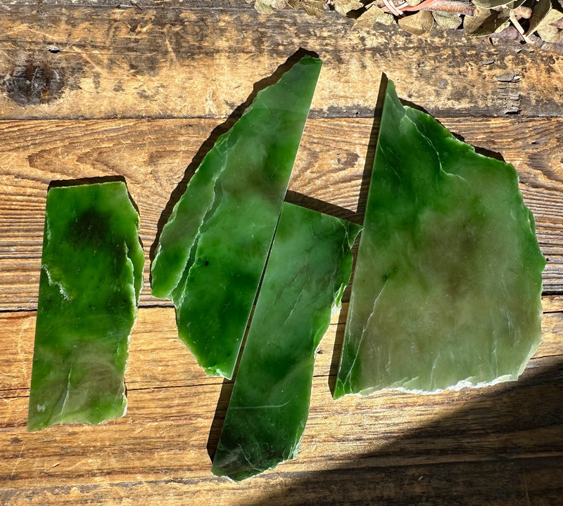 Polished Polar Jade Slabs - 160grams