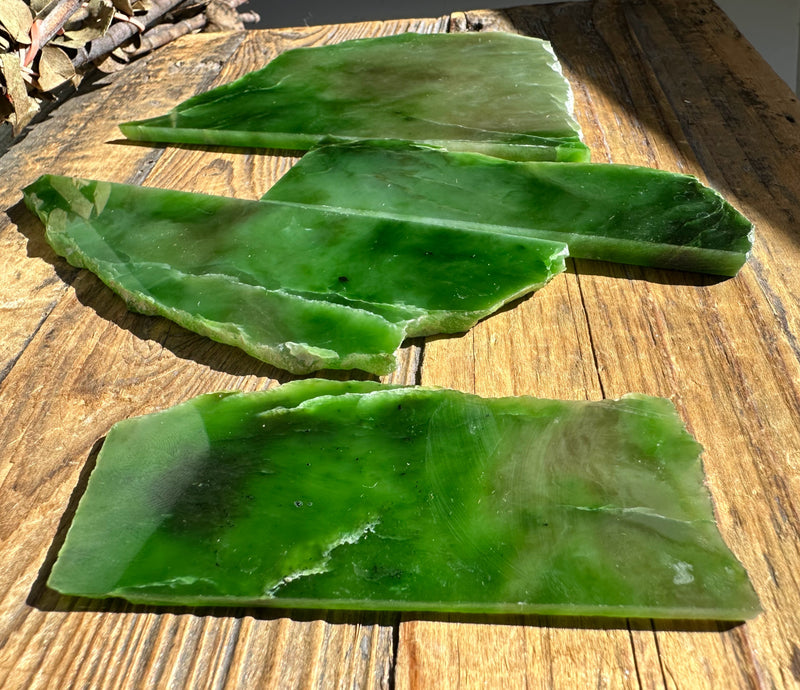 Polished Polar Jade Slabs - 160grams