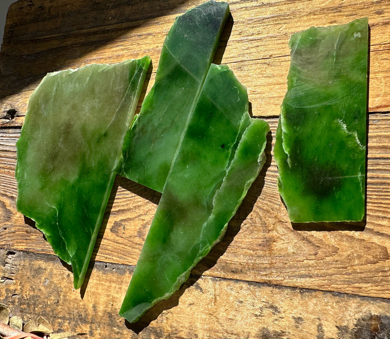 Polished Polar Jade Slabs - 160grams