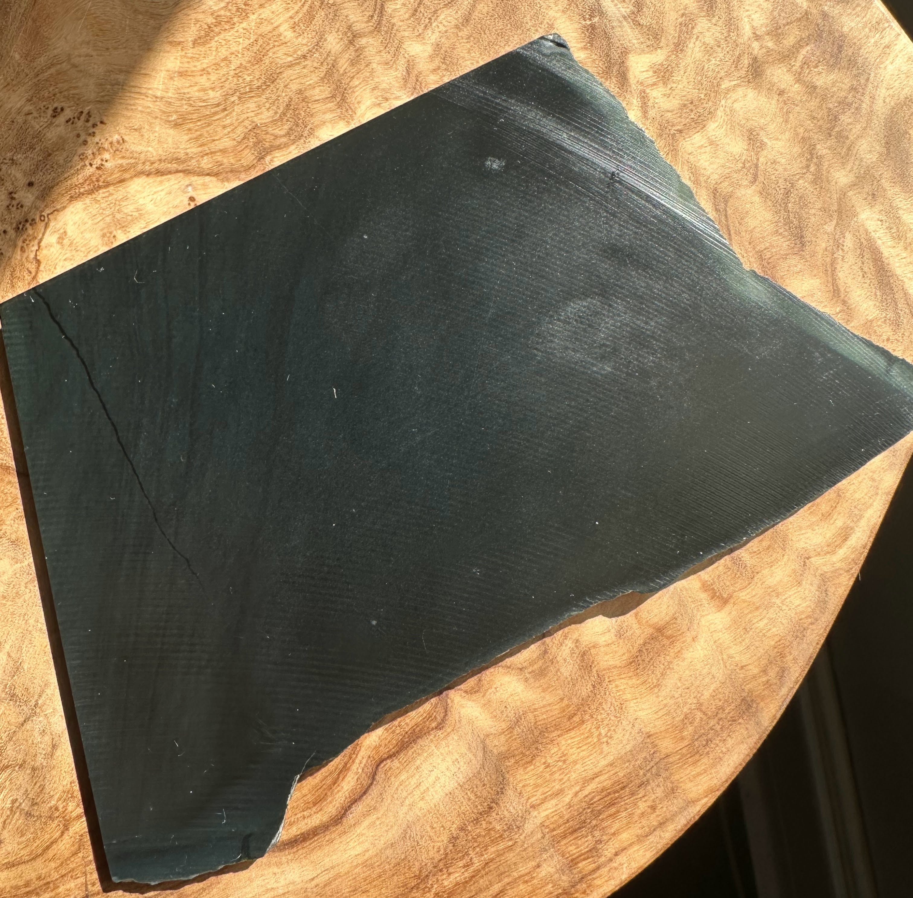 Edwards Black Wyoming Jade Slab, 185 Grams – Jade Mine