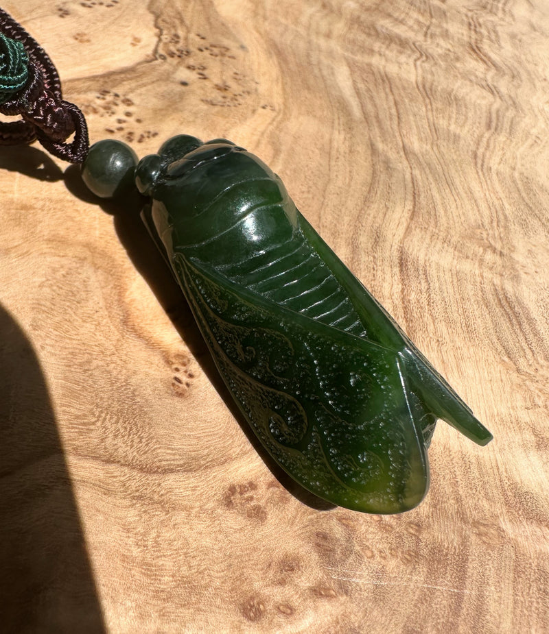Canadian Jade Cicada Pendant - 53mm*