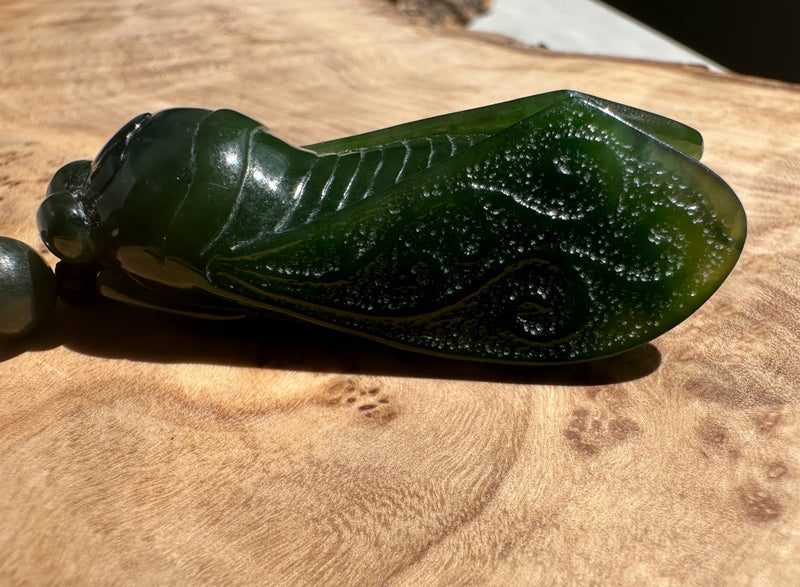 Canadian Jade Cicada Pendant - 53mm*