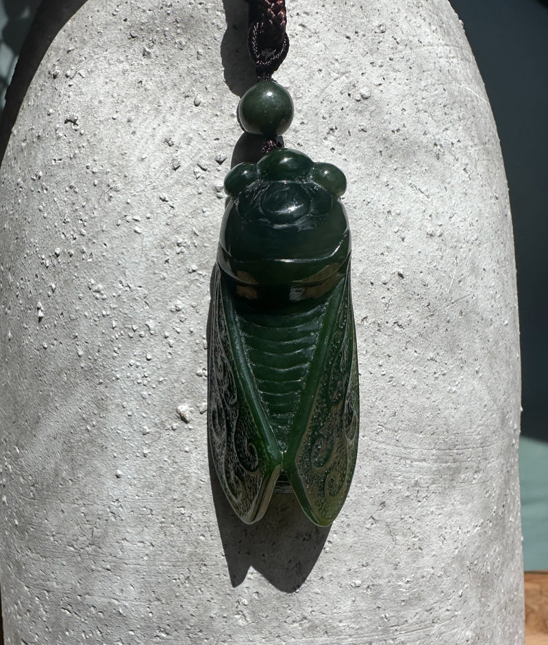 Canadian Jade Cicada Pendant - 53mm*
