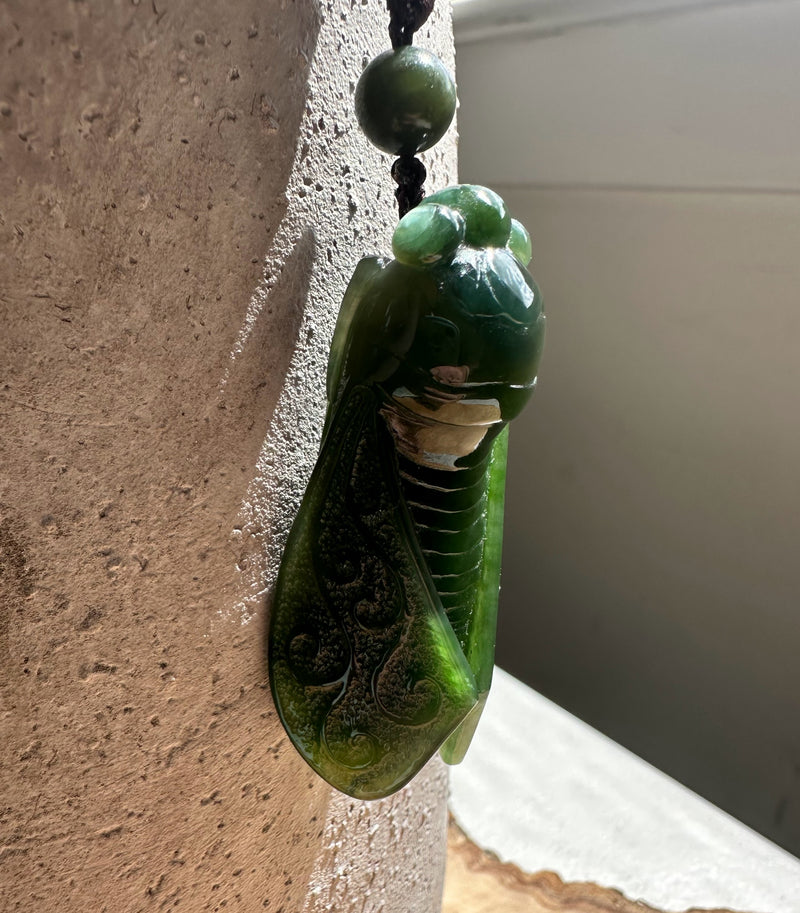 Canadian Jade Cicada Pendant - 53mm*