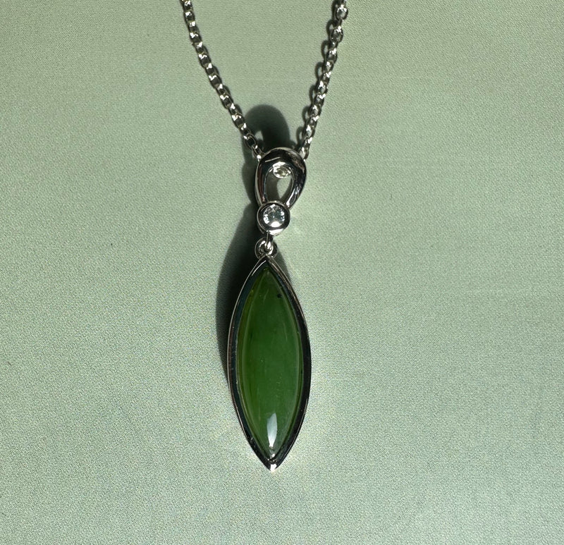 Canadian Jade Pendant with CZ 5564