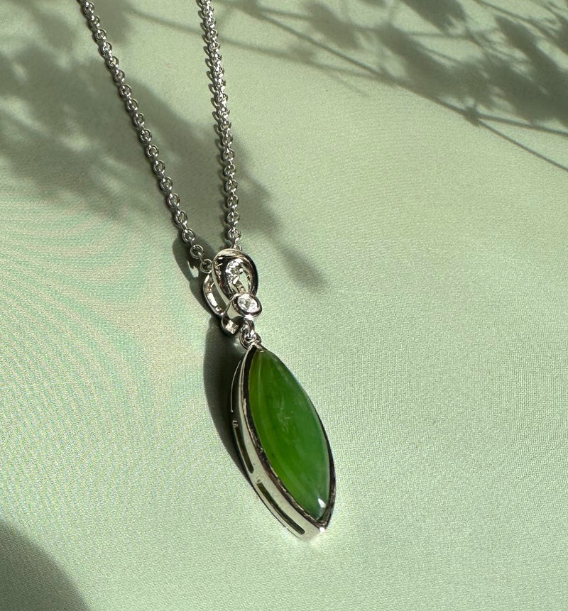 Canadian Jade Pendant with CZ 5564