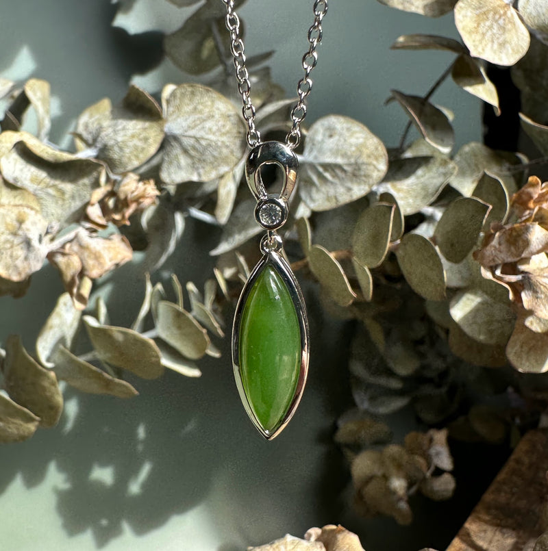 Canadian Jade Pendant with CZ 5564