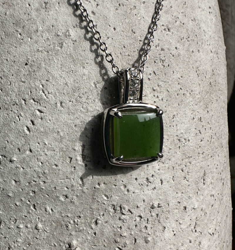 Canadian Jade Pendant with CZ 5560