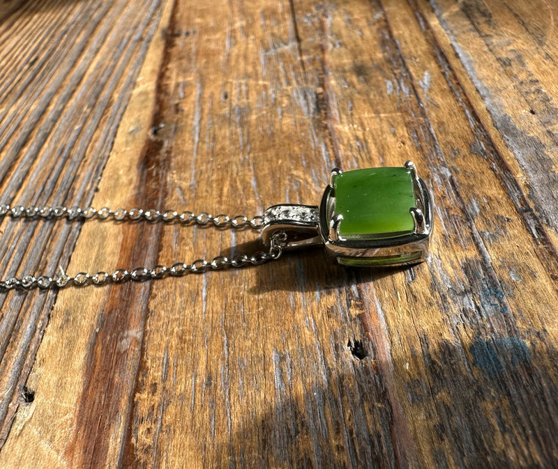 Canadian Jade Pendant with CZ 5560