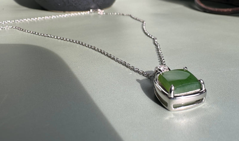 Canadian Jade Pendant with CZ 5560