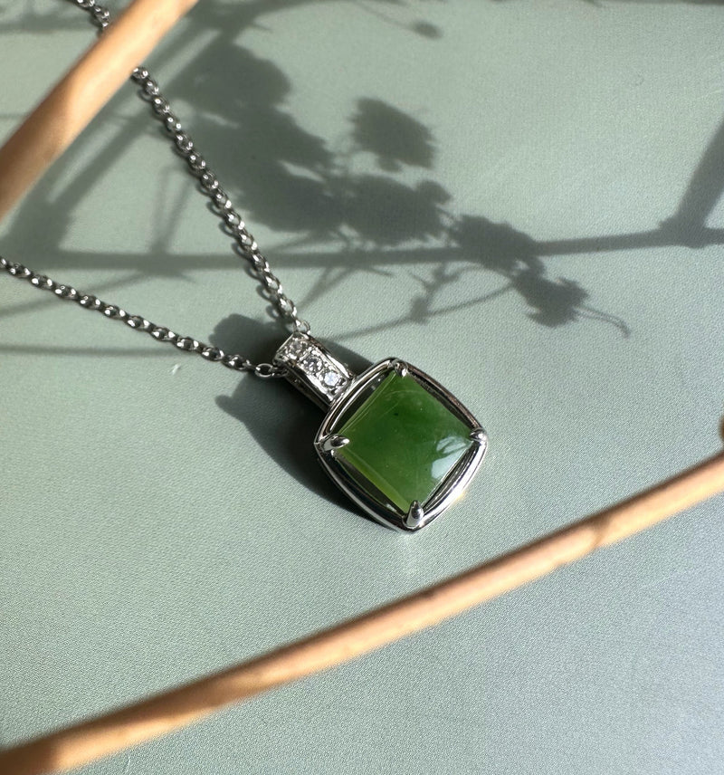 Canadian Jade Pendant with CZ 5560