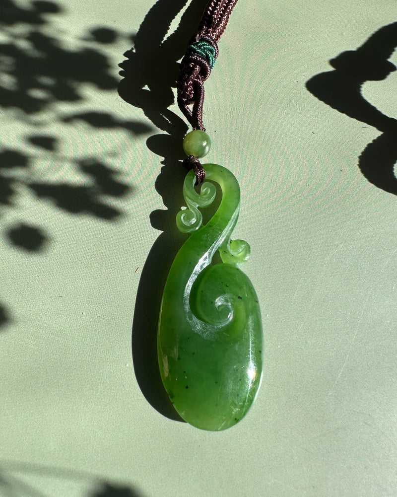 Canadian Jade Spiral Pendant - 2"*