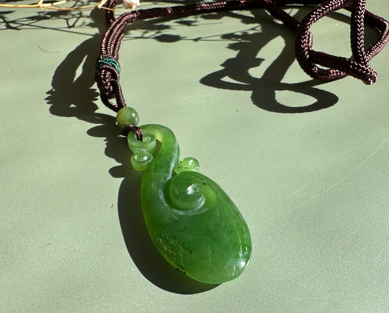 Canadian Jade Spiral Pendant - 2"*