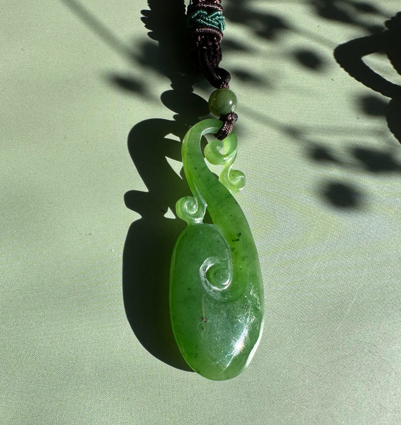 Canadian Jade Spiral Pendant - 2"*