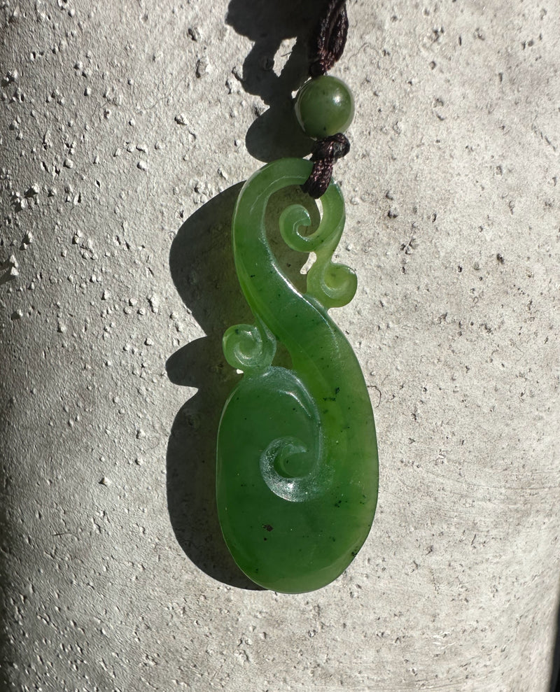 Canadian Jade Spiral Pendant - 2"*