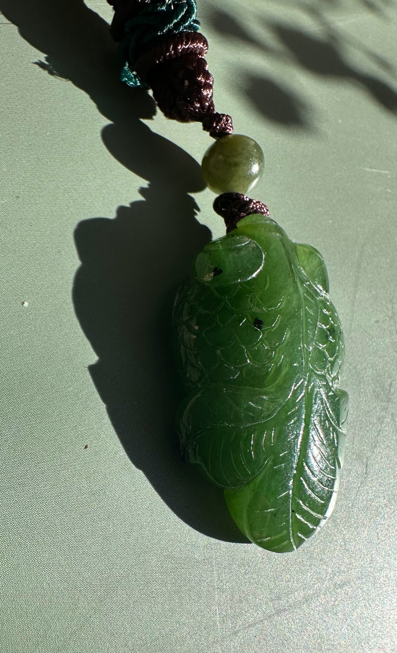 Canadian Jade Goldfish Pendant - 1.25"*