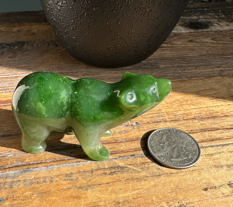 A Grade Polar Jade Bear - 2.25"