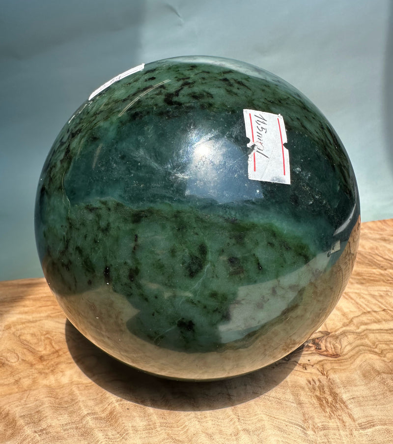 4.5" Jade Sphere Canadian River Jade, 6lbs