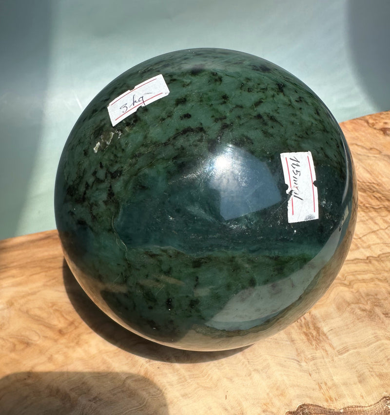4.5" Jade Sphere Canadian River Jade, 6lbs