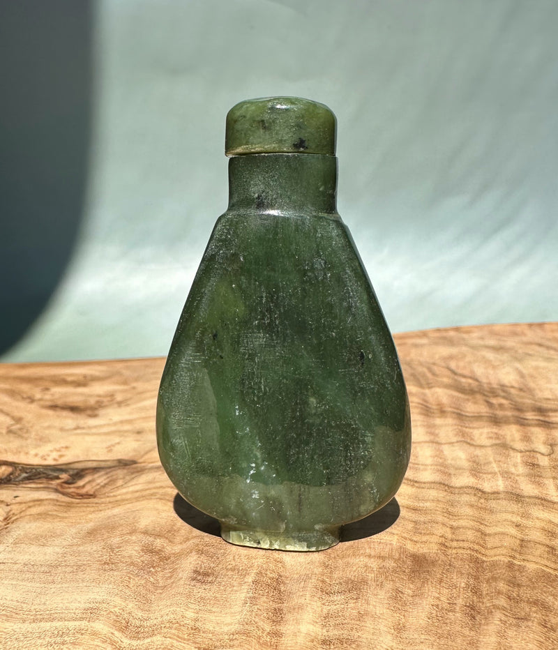 Vintage Jade Snuff Bottle - 2.5"