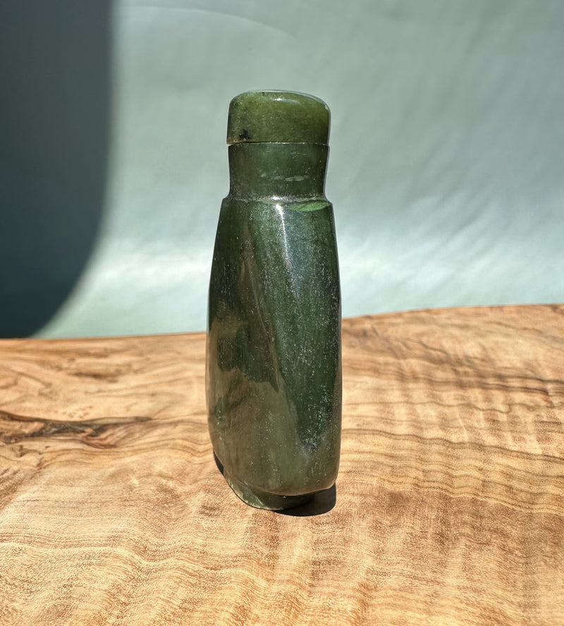Vintage Jade Snuff Bottle - 2.5"