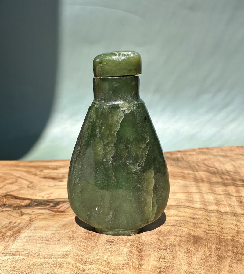 Vintage Jade Snuff Bottle - 2.5"