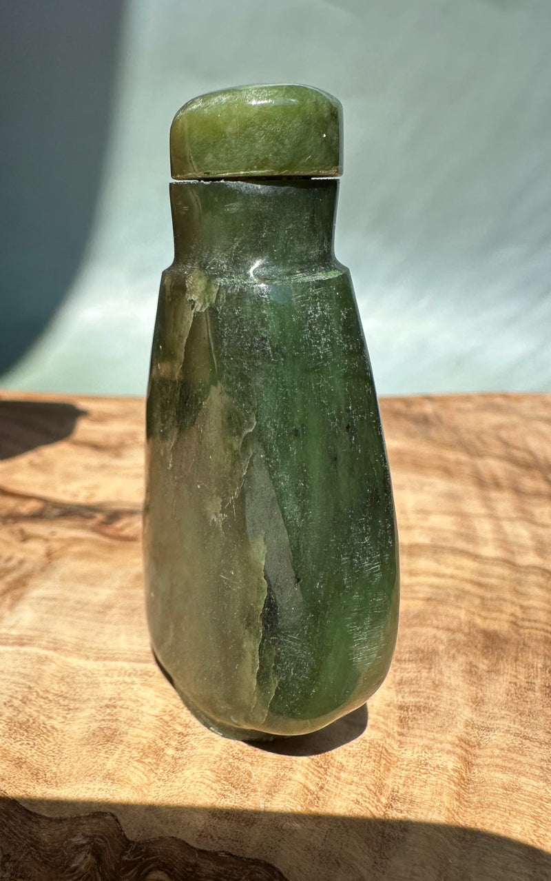 Vintage Jade Snuff Bottle - 2.5"
