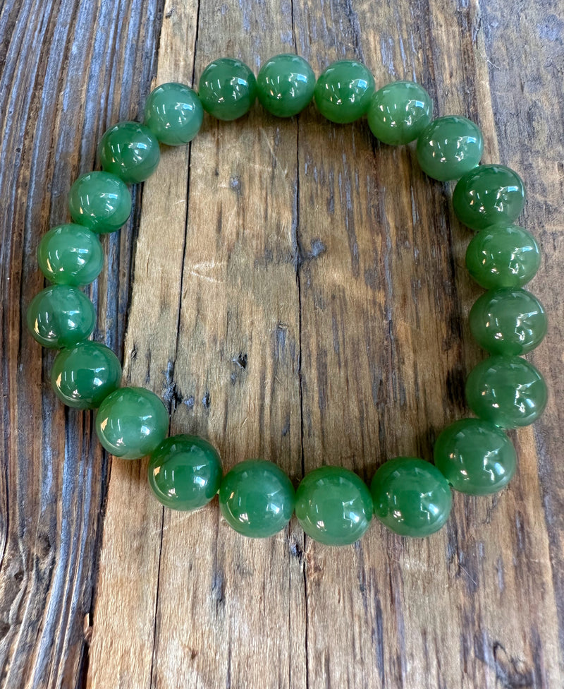 A+ Canadian Jade 9mm bead bracelet