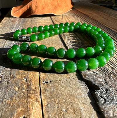 Icy Floating Green Jade Beads Necklace | Type A Jadeite | ClassicJade