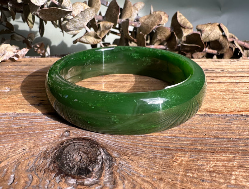 A+ Canadian Jade Bangle, 60.5mm